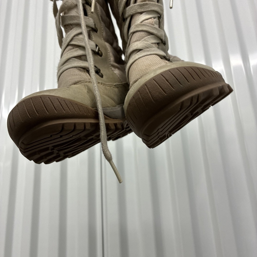 TIMBERLAND 21647 WINTER BOOTS WOMEN'S LEATHER/FABRIC CAMPING BEIGE - Size US 6M - Picture 6 of 15